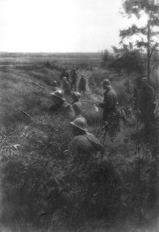 French infantry position in a sunken lane, north of Villers-Cotterets, Aisne, France, 1918