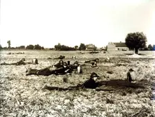 French infantry take up their positions, France, World War II, c1944-c1945. Creator: Unknown