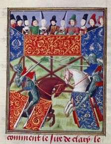 French knights jousting, 1470-1475. Creator: Unknown