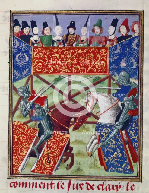 French knights jousting, 1470-1475.  Creator: Unknown.