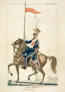 French lancer of the Imperial Guard, Napoleonic Wars, c1815