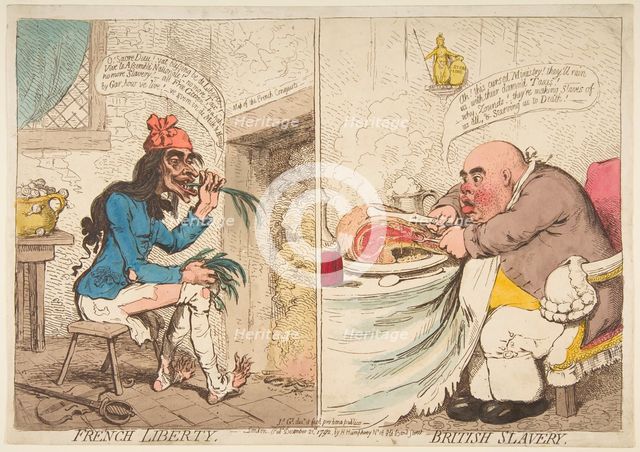 French Liberty - British Slavery, December 21, 1792. Creator: James Gillray.