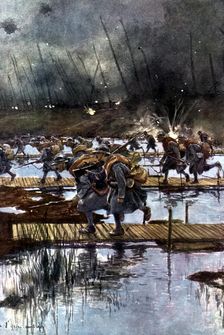 French lst Infantry Corps crossing of the Yser Canal, World War I, 4.45 am, 31 July 1917