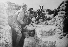 French put a mitrailleuse in position, between c1915 and 1918. Creator: Bain News Service