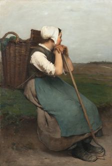 French Peasant Girl. Souvenir de Picardie. Creator: Hugo Salmson