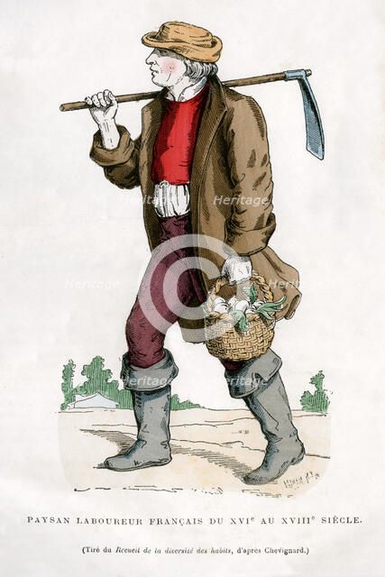 French peasant farm labourer, 16th century (1882-1884). Artist: Unknown