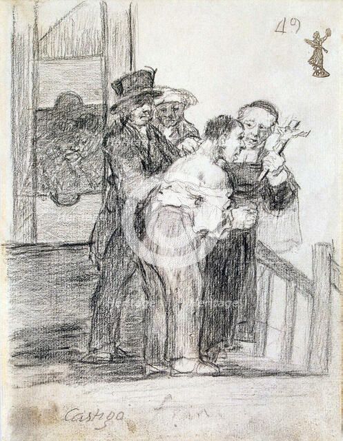'French Penalty', between 1824 and 1828.  Artist: Francisco Goya