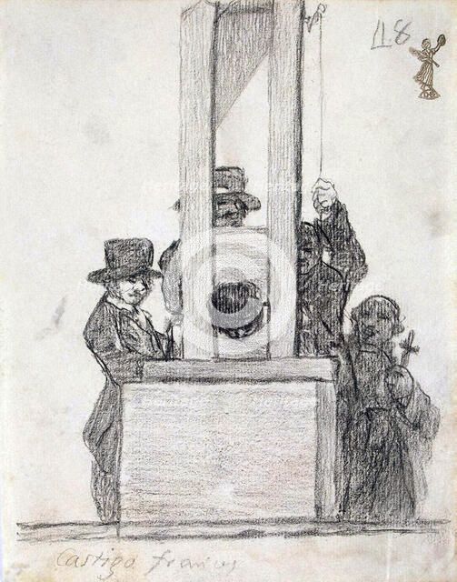 'French Penalty', between 1824 and 1828.  Artist: Francisco Goya