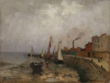 French port (Le Havre), 1875. Creator: Frits Thaulow