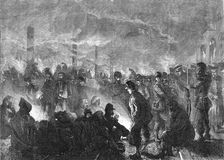 French prisoners at the Orleans railway station, 1871. Creator: Unknown