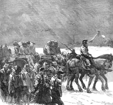 French prisoners on the road between Etampes and Orleans, 1871. Creator: William James Palmer