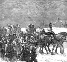 French prisoners on the road between Etampes and Orleans, 1871. Creator: William James Palmer