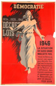 French pro-democracy poster, 1946. Artist: Havas