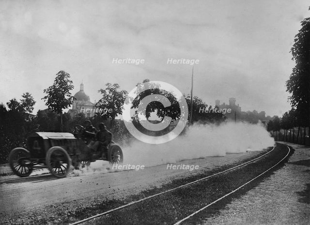 French racing driver Henry Rougier's De Dietrich 24/28, Coppa Florio, Brescia, Italy, 1905. Creator: Unknown.