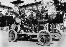 French racing driver Louis Wagner in his Darracq, Coppa Florio, Brescia, Italy, 1905. Creator: Unknown