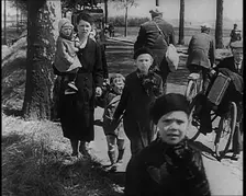 French Refugees on the Move Away from the Front Line, 1940. Creator: British Pathe Ltd