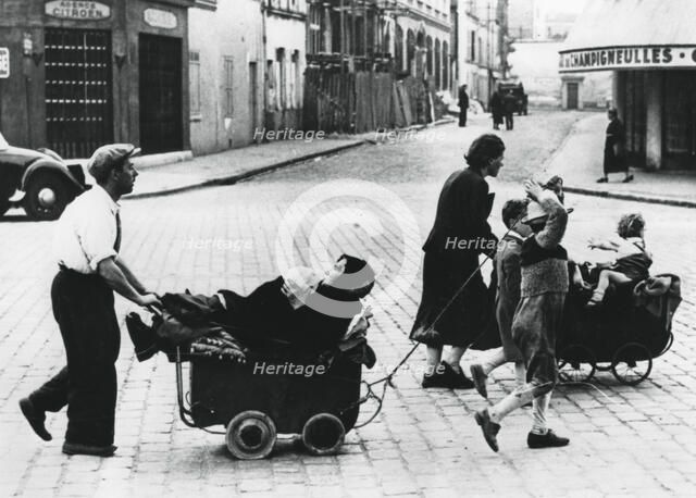 French refugees returning home after the fall of France to the Germans, France, July 1940. Artist: Unknown