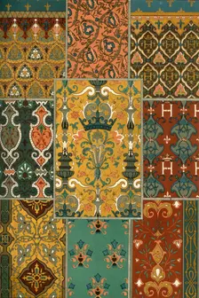 French Renaissance carpet painting, (1898). Creator: Unknown