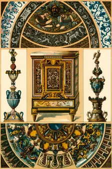 French Renaissance enamel on metal, pottery painting, metal mosaic, (1898). Creator: Unknown