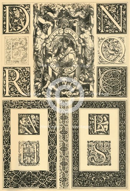 French Renaissance typographic ornaments, (1898). Creator: Unknown.