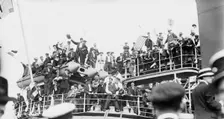 French Reservists on SANTA ANNA, 1914. Creator: Bain News Service
