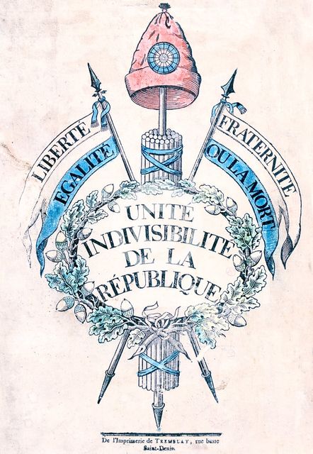 French Revolution 1789: Allegorical emblem of the Republic. Artist: Anon
