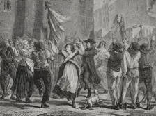 French Revolution: September Massacres (2 to 6 September 1792) 1876. Creators: Hippolyte de la Charlerie, Theodore Meyer-Heine