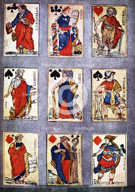 French Revolution, playing cards, 1793.