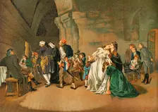 French Revolution: The parting of King Louis XVI and Marie Antoinette, 1792. Creator: Unknown