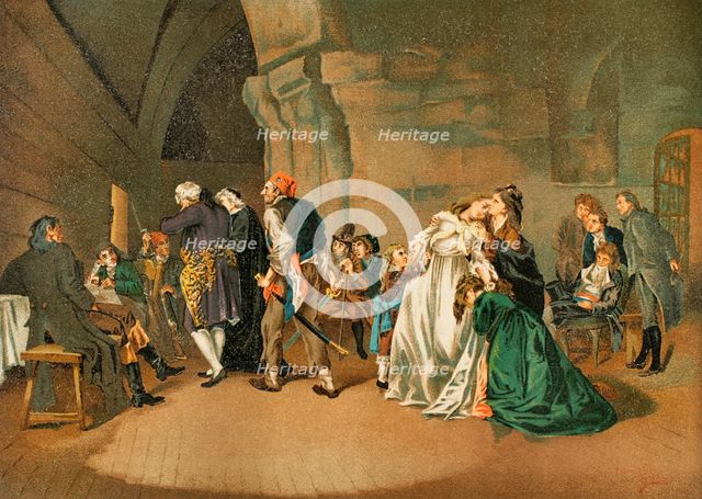 French Revolution: The parting of King Louis XVI and Marie Antoinette, 1792.  Creator: Unknown.
