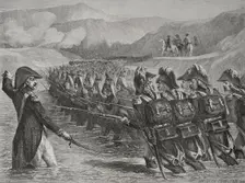 French Revolutionary Wars: Italian campaign - Battle of Valvasone or Tagliamento (16 March 1797). Creators: Hippolyte de la Charlerie, Brugnot