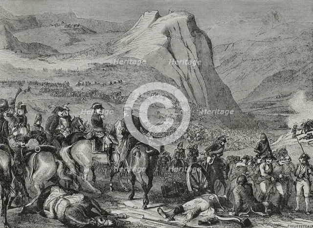 French Revolutionary Wars: Italian campaign - Battle of Rivoli (14 January 1797), 1879. Creator: Launay-Marchand.