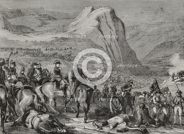 French Revolutionary Wars: Italian campaign - Battle of Rivoli (14 January 1797), 1879. Creator: Launay-Marchand.