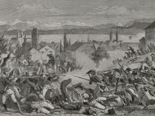 French Revolutionary Wars: Second Coalition (1709-1802) - "Battle of Zurich", 1799 (1879). Creator: Unknown