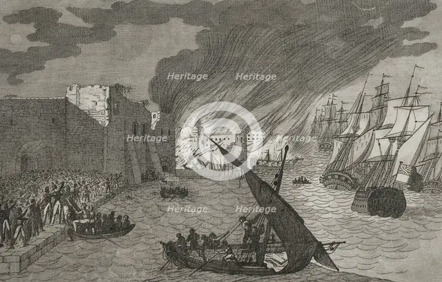 French Revolutionary Wars - Siege of Toulon, 1793 (1851).  Creator: Miranda.