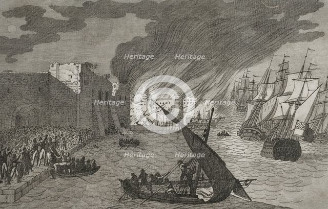 French Revolutionary Wars - Siege of Toulon, 1793 (1851).  Creator: Miranda.