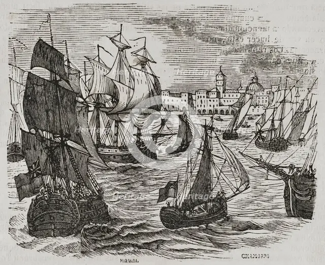 French Revolutionary Wars - Siege of Toulon, 1793 (1851). Creators: Miranda, Chamorro.