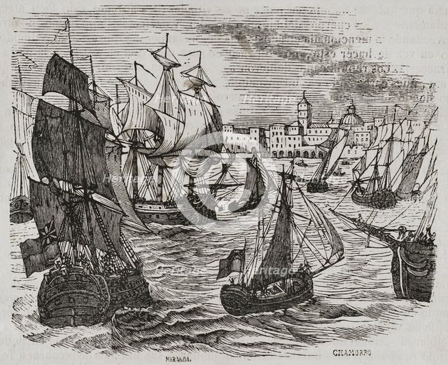 French Revolutionary Wars - Siege of Toulon, 1793 (1851). Creators: Miranda, Chamorro.