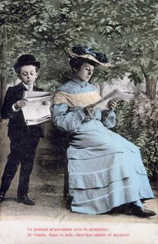 French romantic postcard, c1900