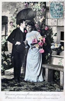 French romantic postcard, c1900