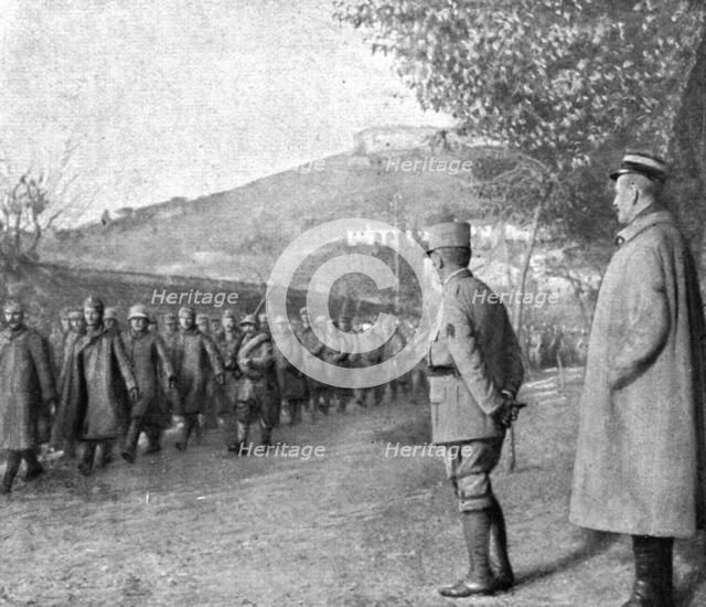 French success on the Italian front; Parade of Austrian prisoners, 1917. Creator: Unknown.