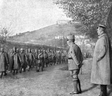 French success on the Italian front; Parade of Austrian prisoners, 1917. Creator: Unknown