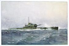 French submarine Surcouf 20th century. Artist: Albert Sebille