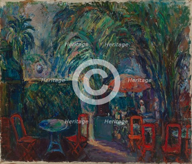 French Sidewalk Café, 1920-1940. Creator: Meri Genetz.