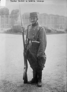 French soldier in service uniform, between c1914 and c1915. Creator: Bain News Service