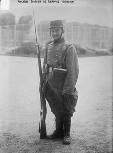 French soldier in service uniform, between c1914 and c1915. Creator: Bain News Service