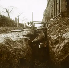 French soldier in trenches, c1914-c1918