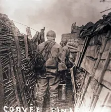 French soldiers on cooking duty in a trench, c1914-c1918