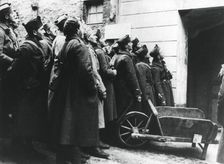 French soldiers at an army cinema, France, 1940