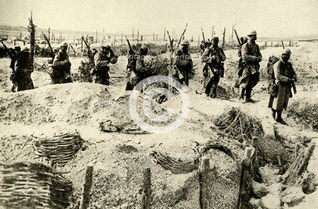 French soldiers..., Champagne, France, First World War, 1915-1916, (c1920). Creator: Unknown.